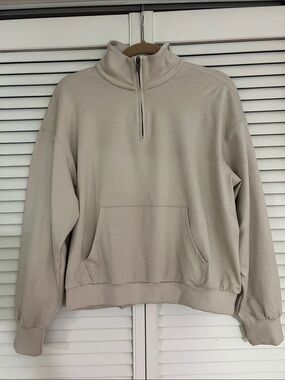 Vuori Granite Half Zip Small in Oatmeal Heather